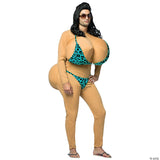 Adult Big Bikini Boobs & Butt Costume – Funny Gag Halloween Party Outfit Cosplay