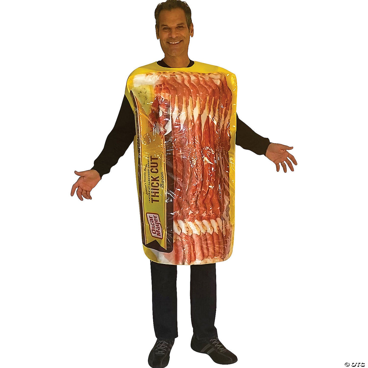 Adults Oscar Mayer™ Packaged Bacon Costume – Funny Food Halloween Cosplay Outfit