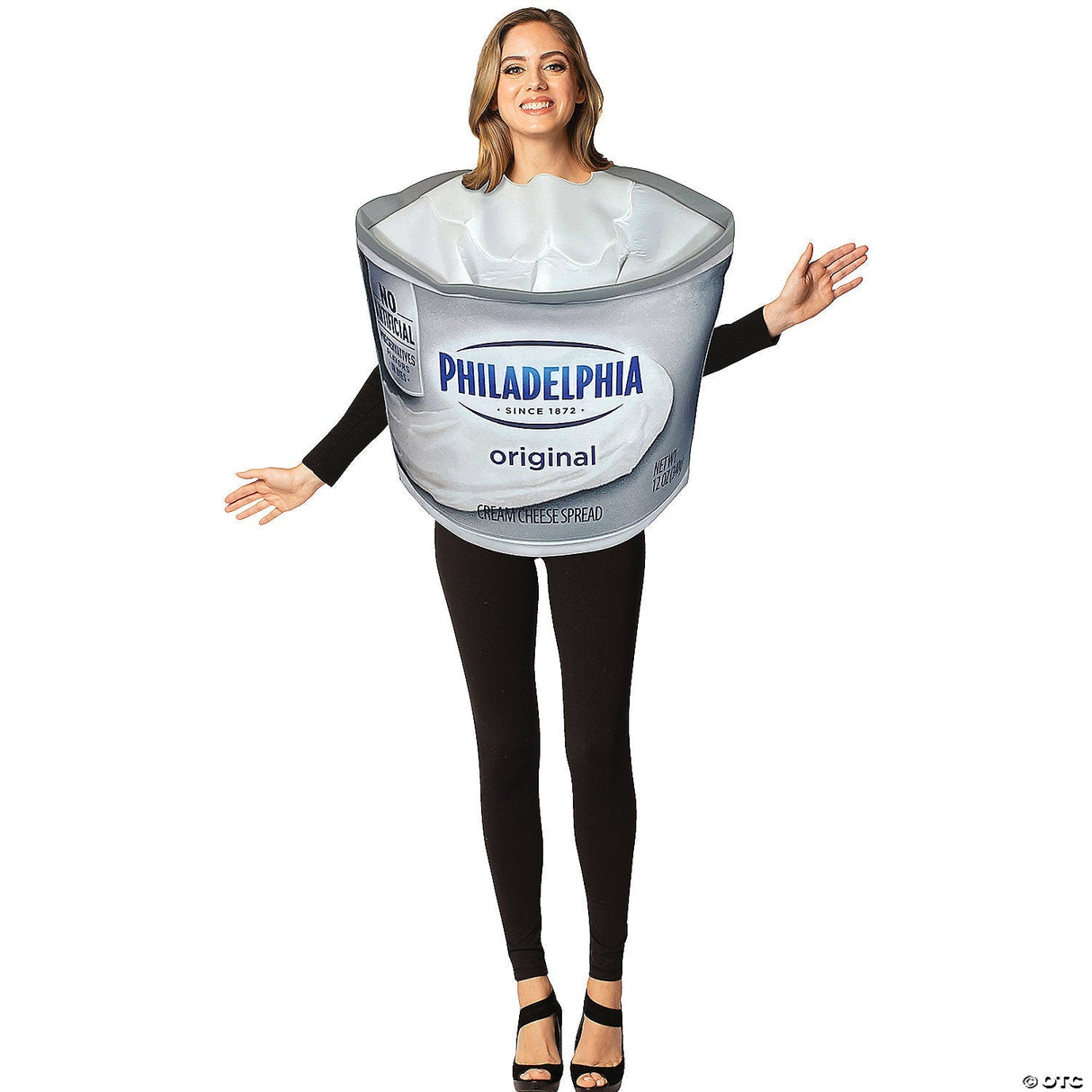 Adults Kraft™ Philadelphia Cream Cheese Costume – Funny Food Halloween Cosplay