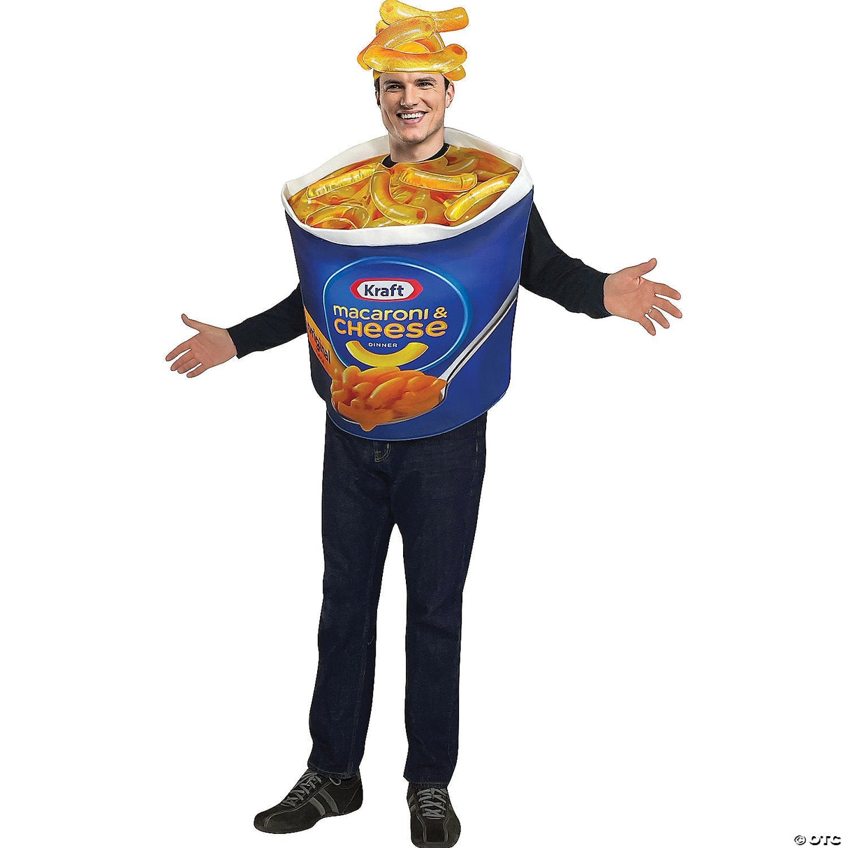 Adults Kraft™ Mac and Cheese Cup Costume – Funny Food Halloween Cosplay Party