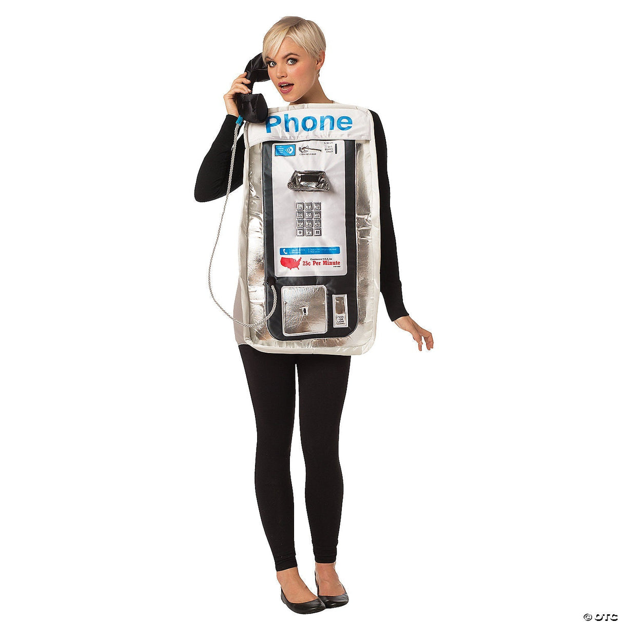 Adults Pay Phone Costume – Retro Funny Halloween Cosplay Party Outfit