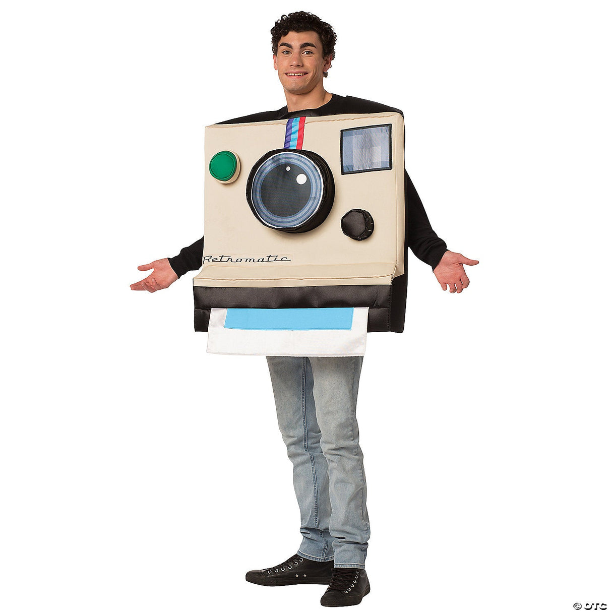 Adults Instant Camera Costume – Funny Retro Photo Halloween Cosplay Party Outfit