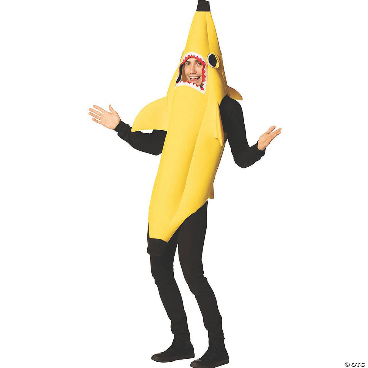 Adult Banana Shark Costume Funny Food Animal Mashup Halloween Party Outfit