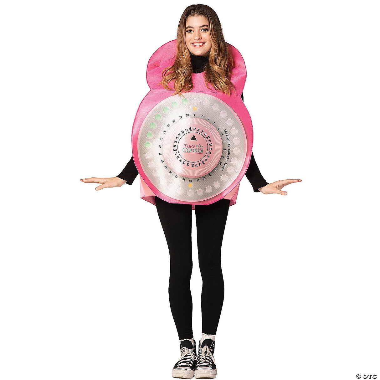 Adult Birth Control Contraceptive Pack Costume Funny Gag Halloween Party Outfit