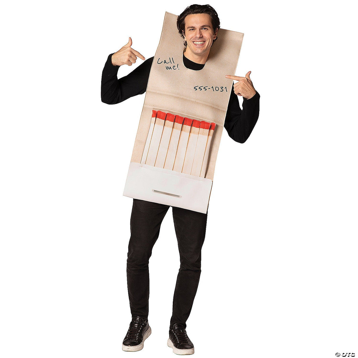 Adults Book of Matches Costume – Funny Fire Matchbox Halloween Cosplay Outfit