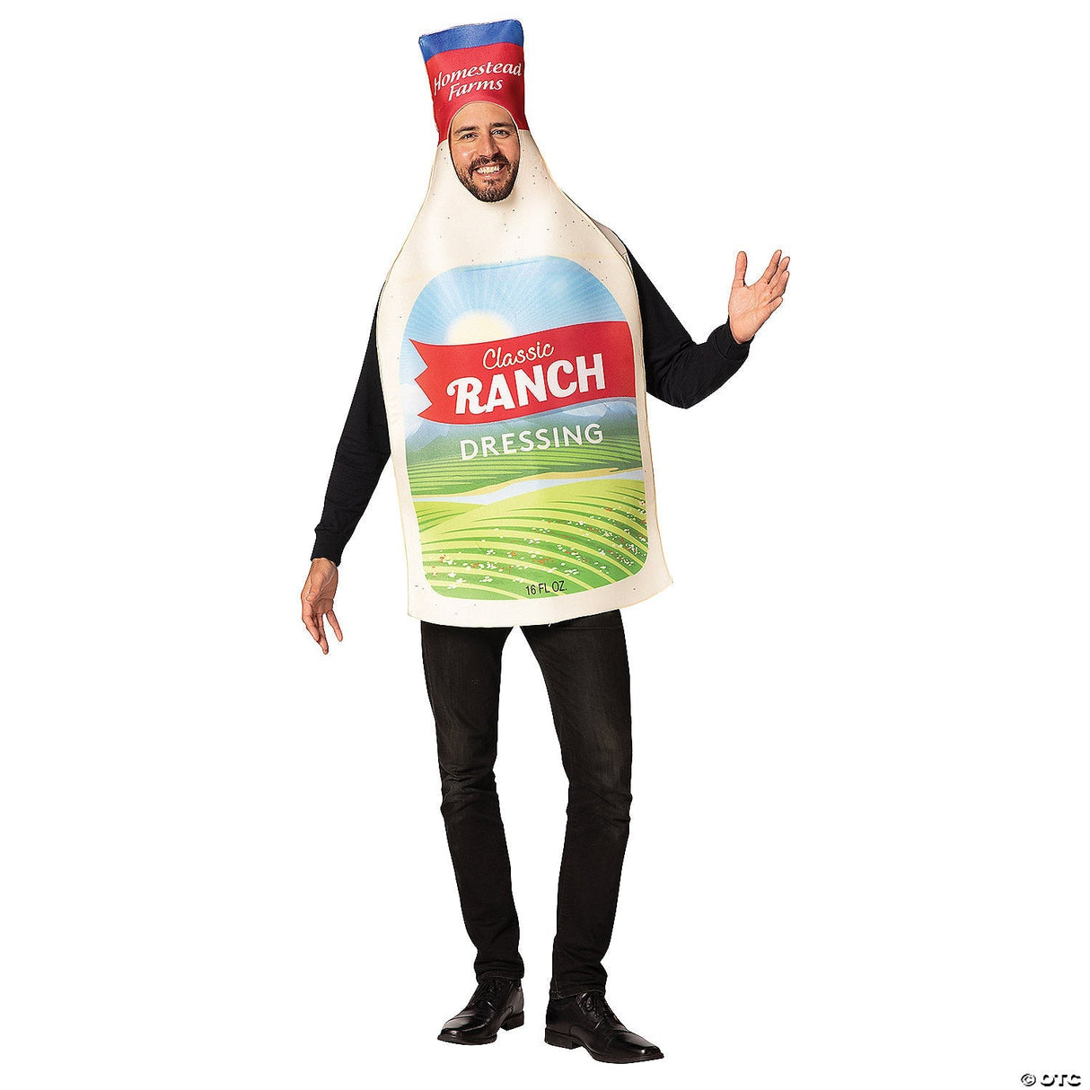 Adults Ranch Dressing Bottle Costume – Funny Food Halloween Cosplay Party Outfit