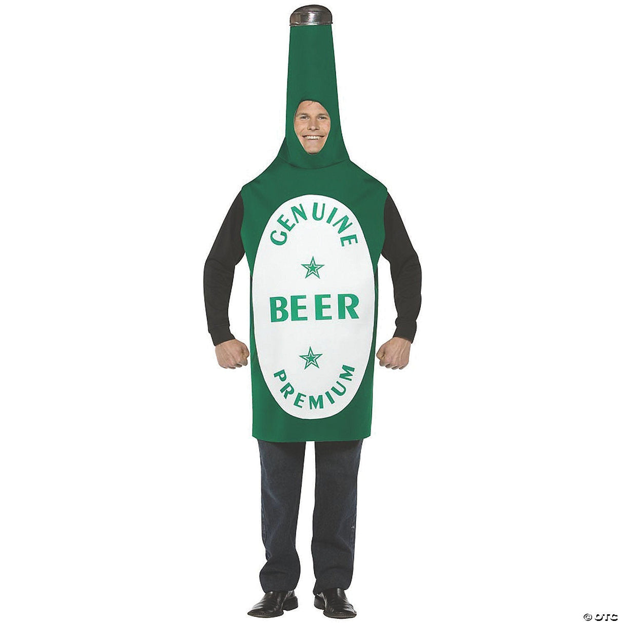 Adults Beer Bottle Costume – Funny Drink Halloween Cosplay Party Outfit for Adul