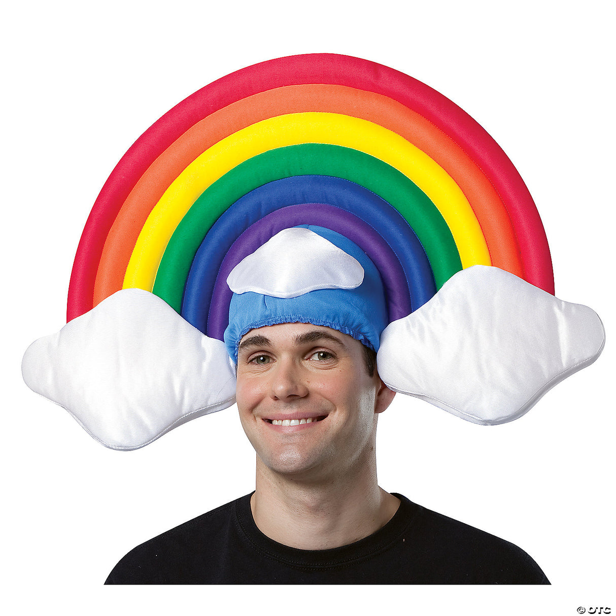 Adults Stuffed Rainbow With Clouds Hat