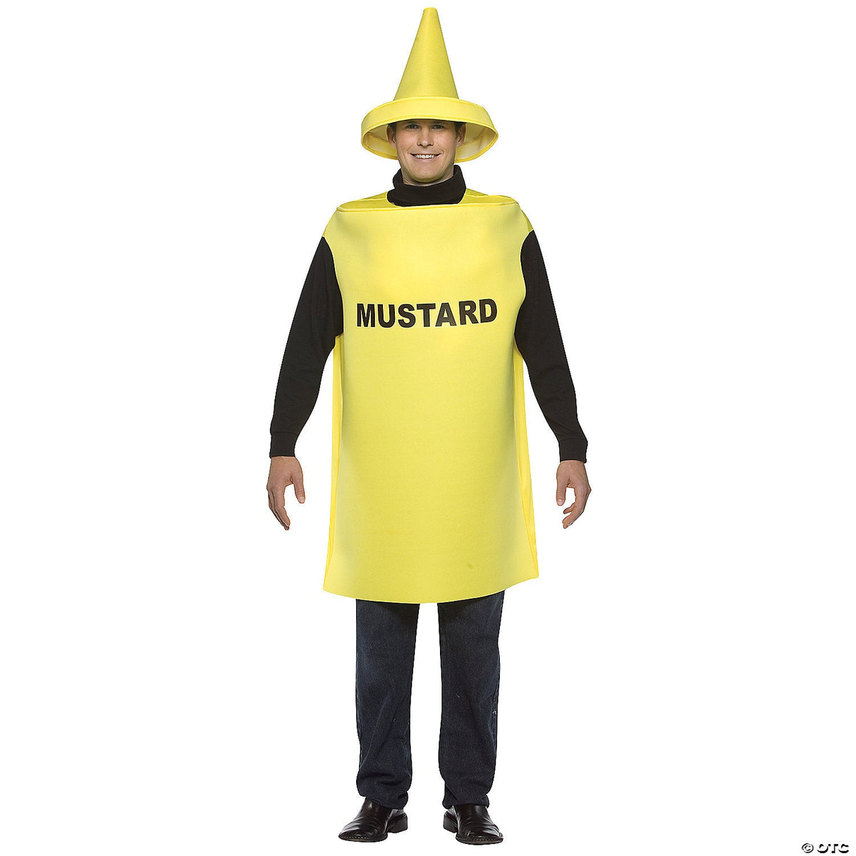 Adults Mustard Costume – Funny Food Condiment Halloween Cosplay Party Outfit