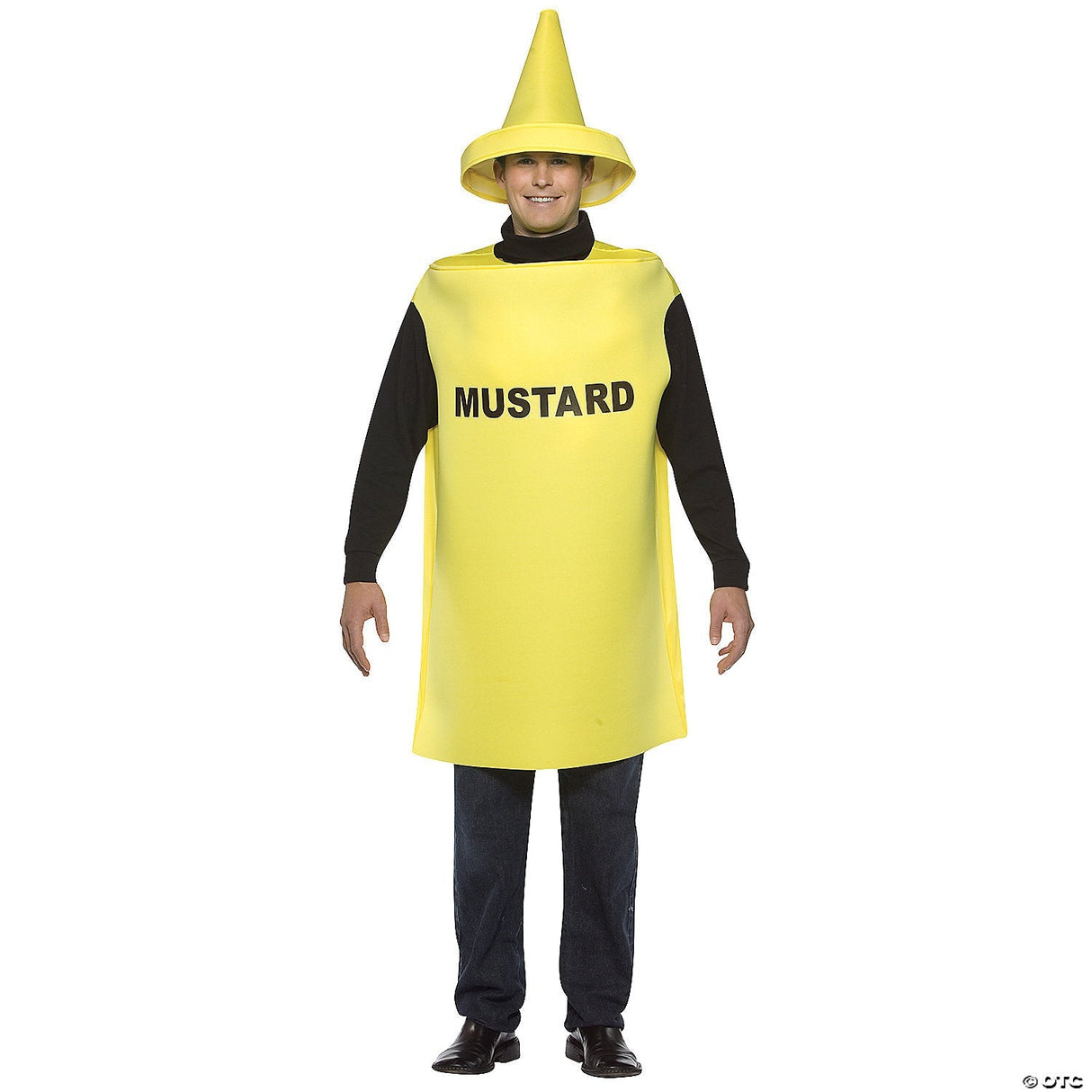 Adults Mustard Costume – Funny Food Condiment Halloween Cosplay Party Outfit