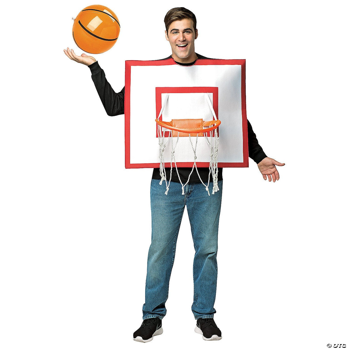 Adults Basketball Hoop Costume – Funny Sports Halloween Cosplay Party Outfit