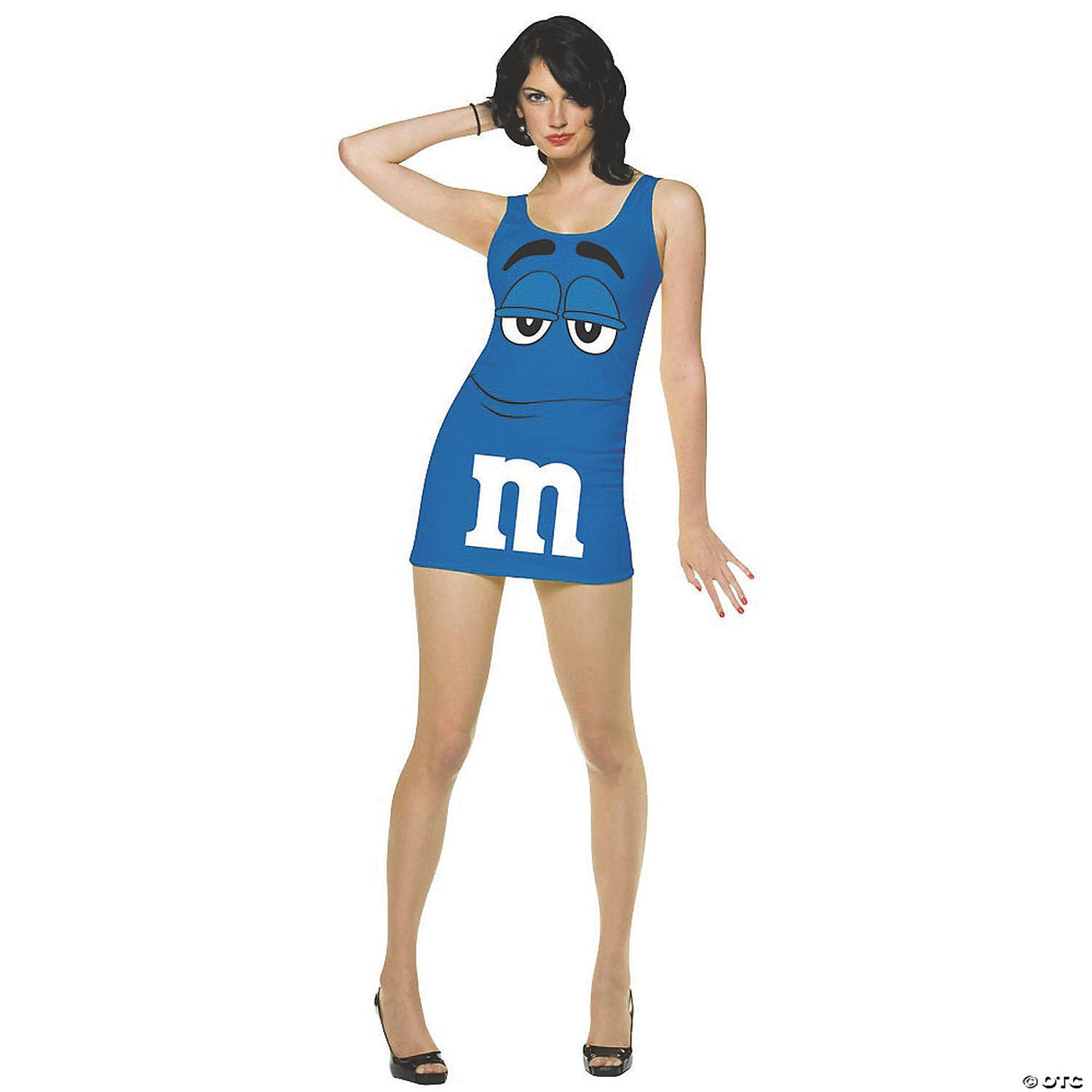 Adult M&M Tank Dress Costume – Green Candy Character Halloween Party Outfit