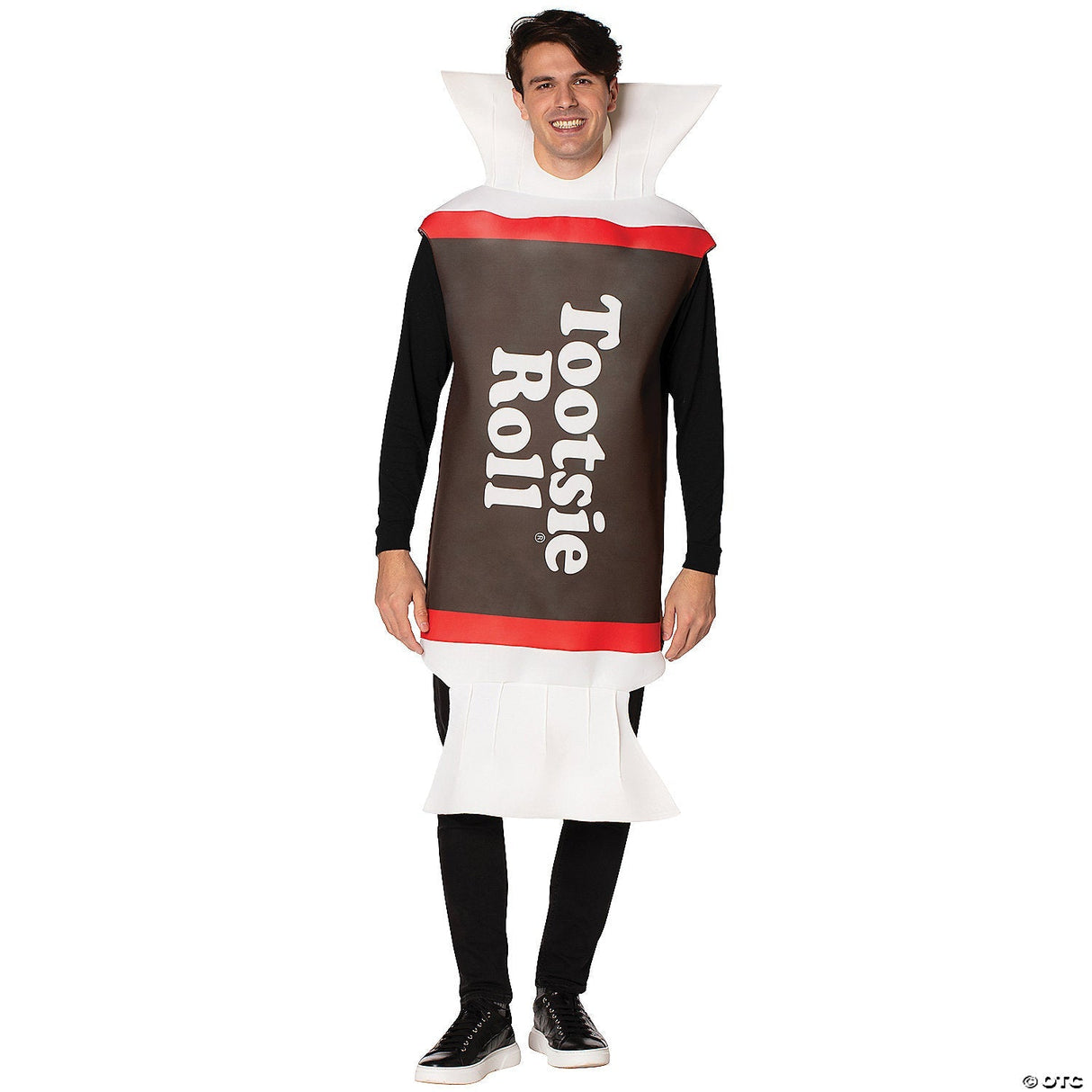 Adults Tootsie Roll Tunic Costume – Funny Candy Halloween Cosplay Party Outfit