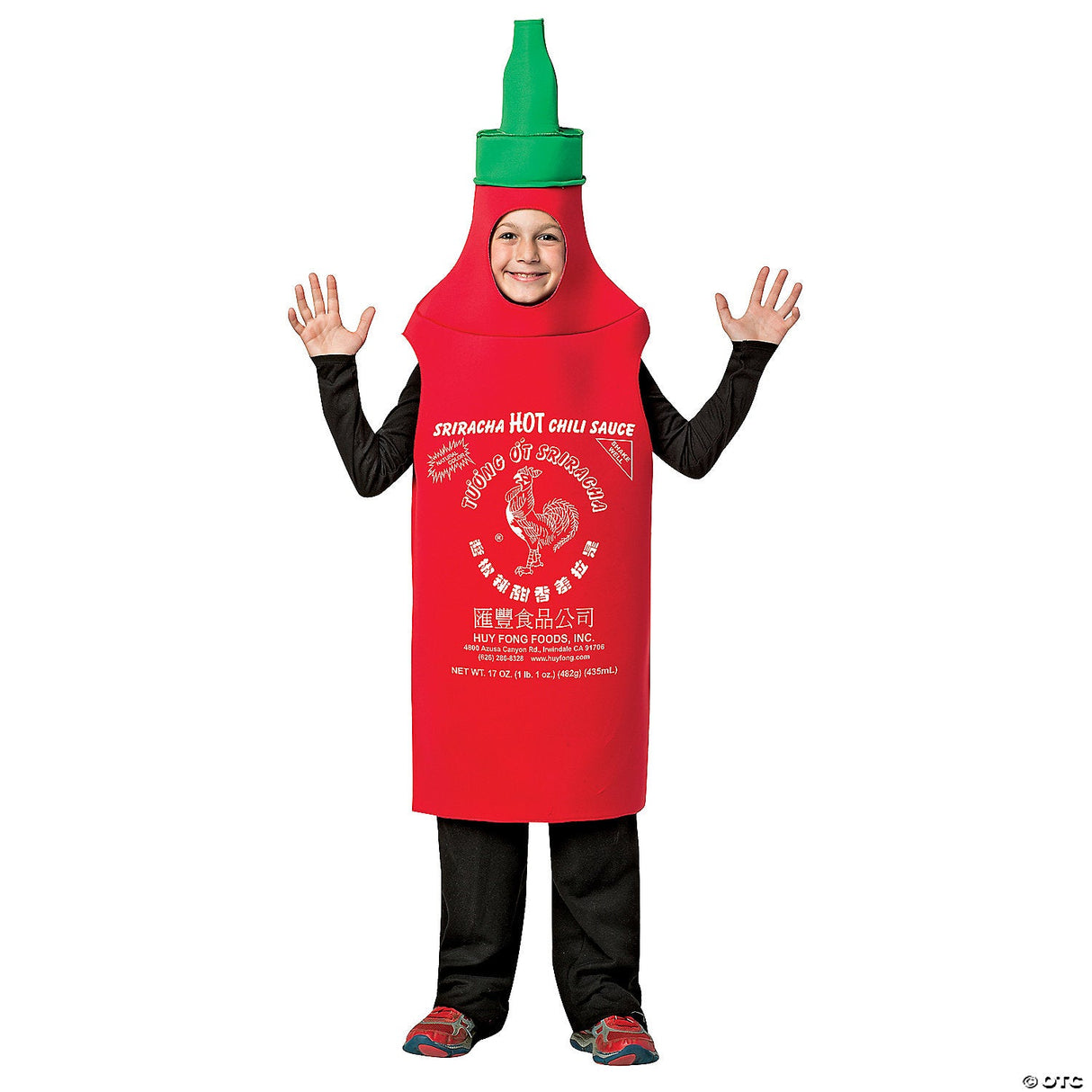 Child's Sriracha Costume - Halloween Costume Cosplay & Party Outfit For Kids