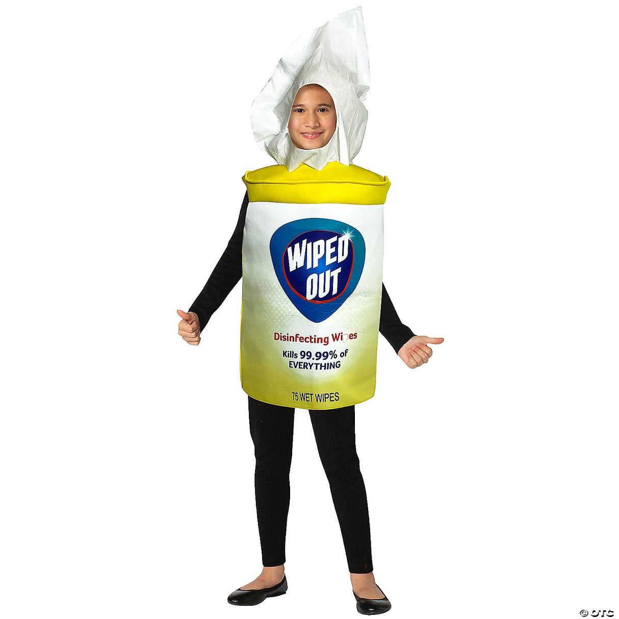 Kids Wiped Out Hand Sanitizer Wipes Costume - 7-10 - Kids Halloween Costume Cosp