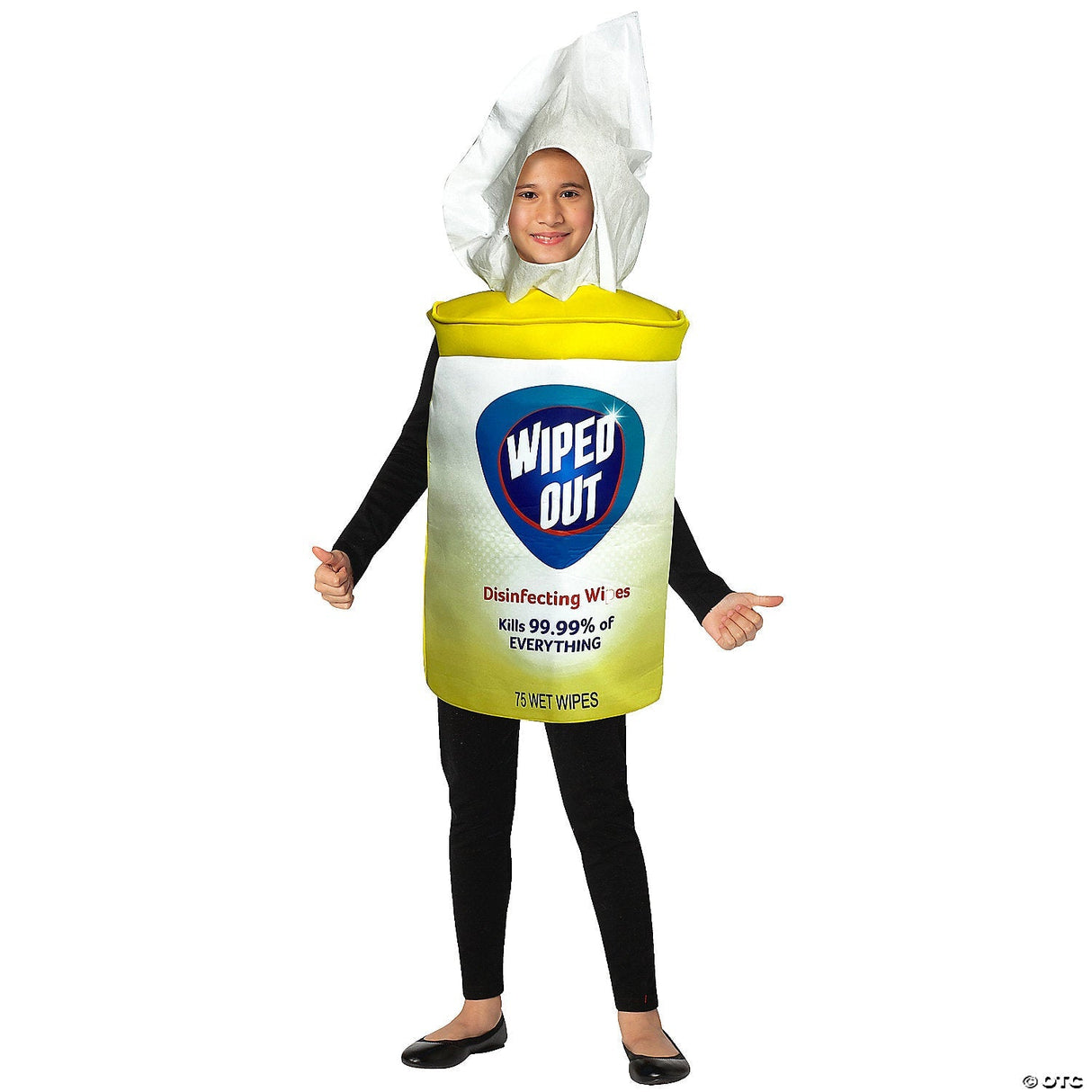 Kids Wiped Out Hand Sanitizer Wipes Costume - 7-10 - Kids Halloween Costume Cosp