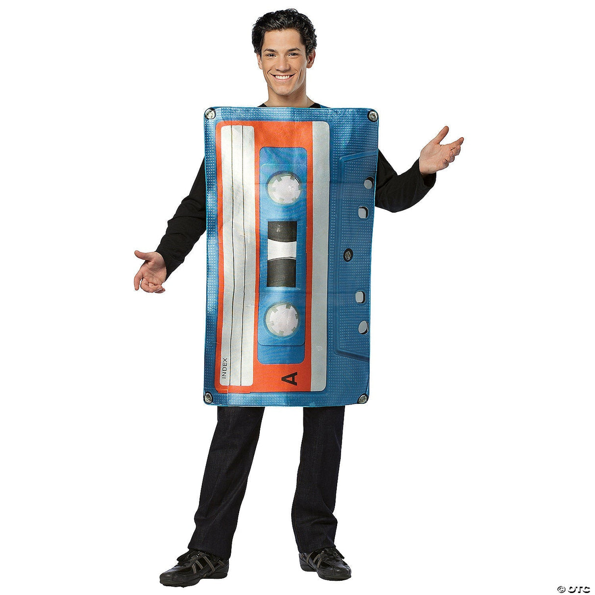 Adults Cassette Tape Costume – Retro Music Halloween Cosplay Party Outfit