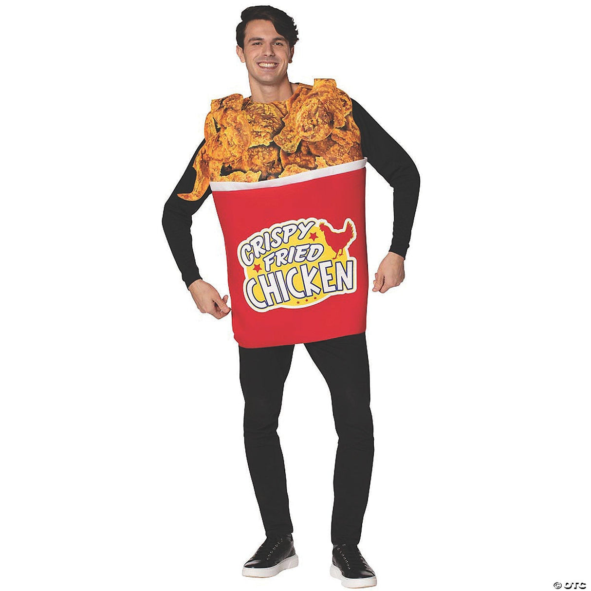 Adults Bucket of Fried Chicken Costume – Funny Food Halloween Cosplay Party Outf
