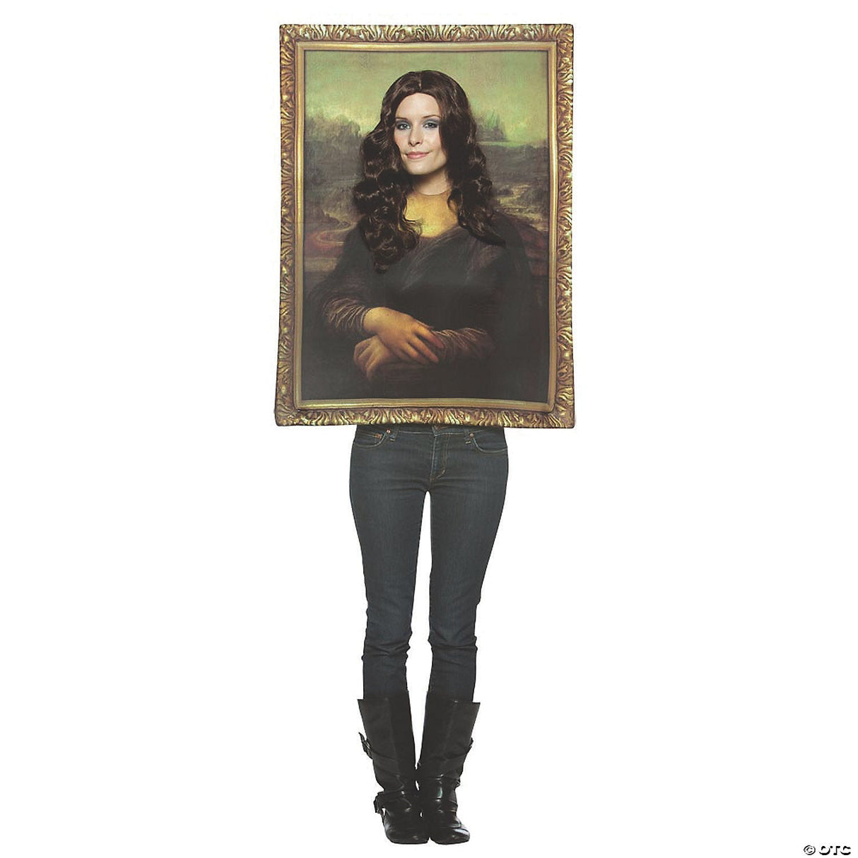Adults Mona Lisa Costume – Funny Art Painting Halloween Cosplay Party Outfit