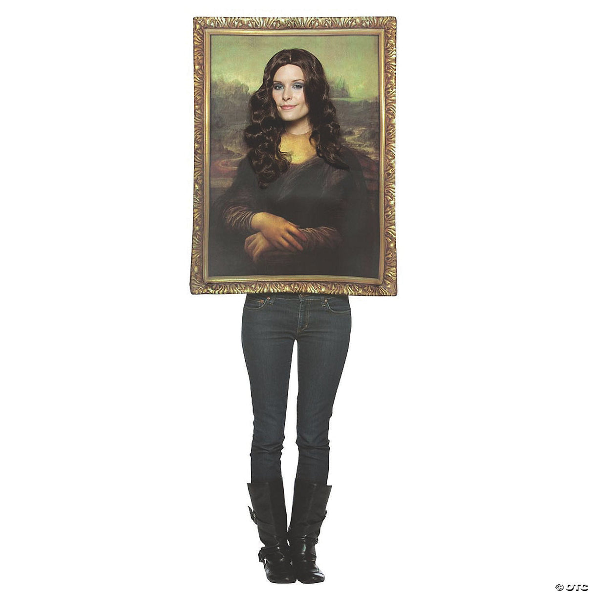 Adults Mona Lisa Costume – Funny Art Painting Halloween Cosplay Party Outfit