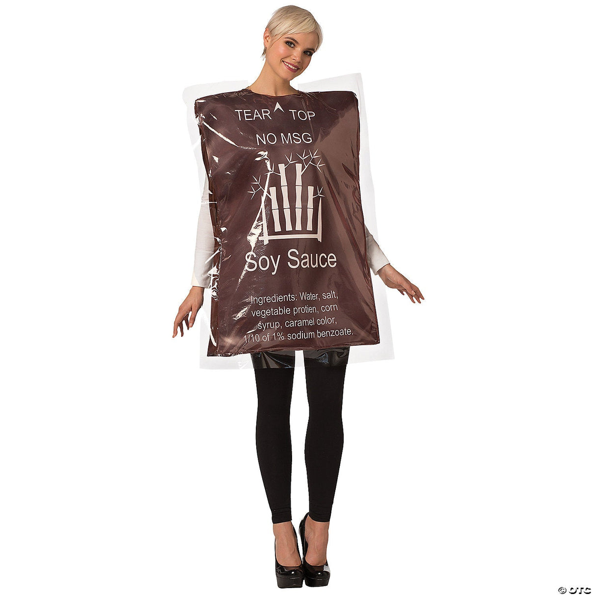 Adults Soy Sauce Costume – Funny Condiment Halloween Cosplay Party Outfit