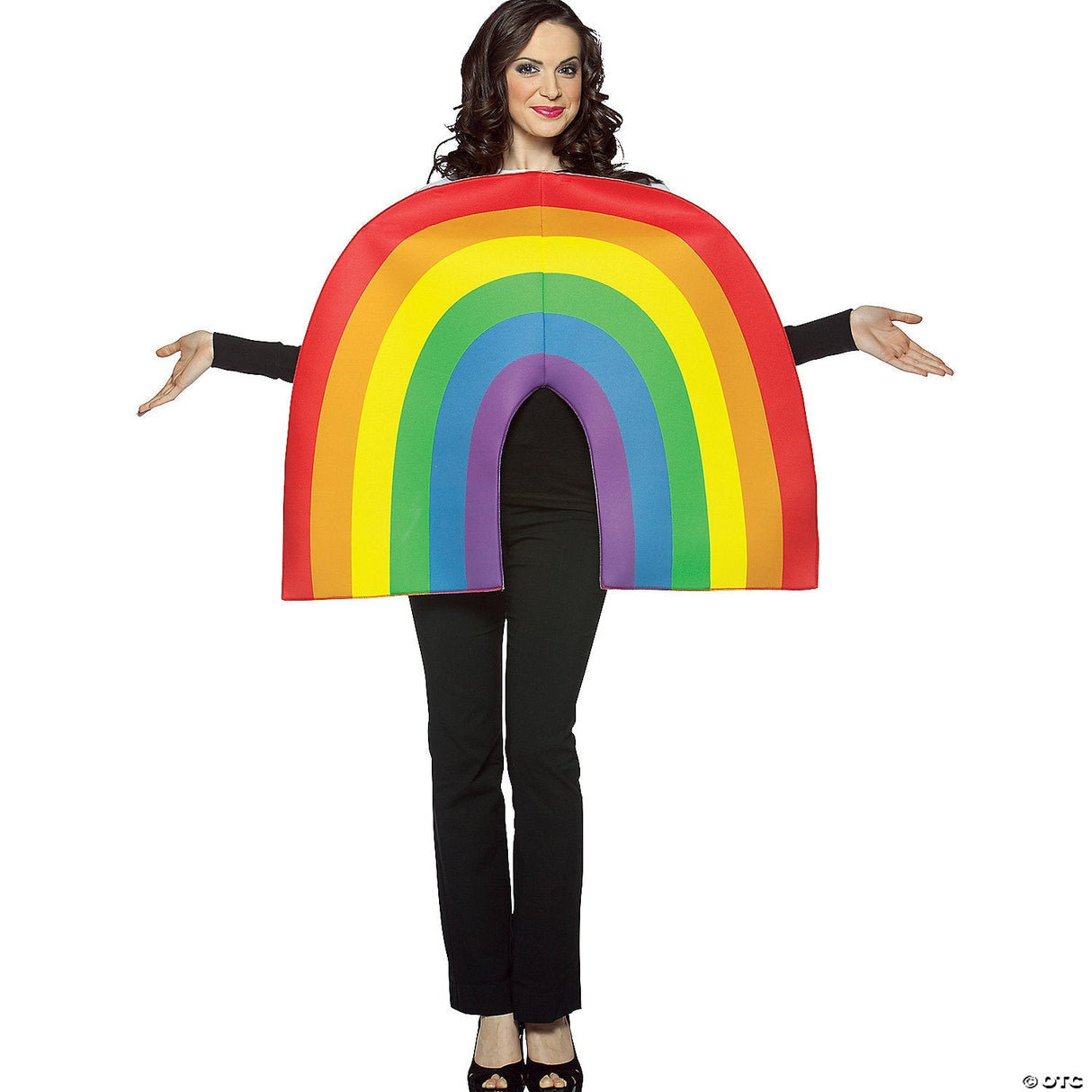 Adults Rainbow Costume – Colorful Funny Halloween Cosplay Party Outfit