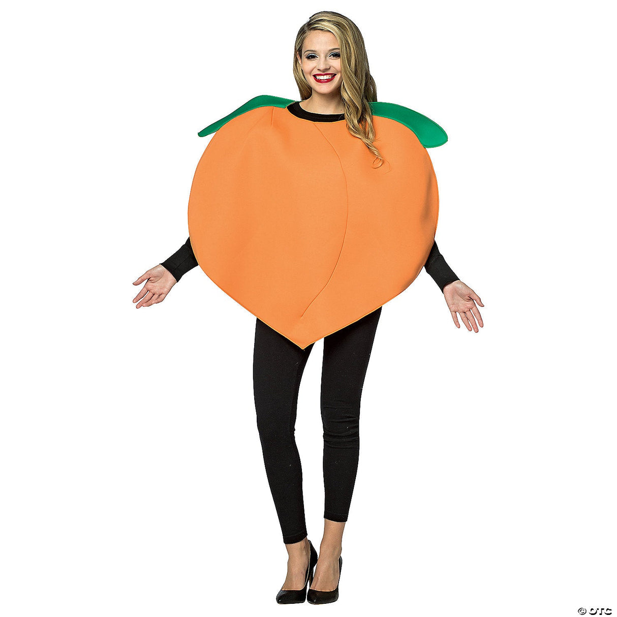 Adult Peach Costume – Funny Fruit Mascot Halloween Cosplay Party Outfit