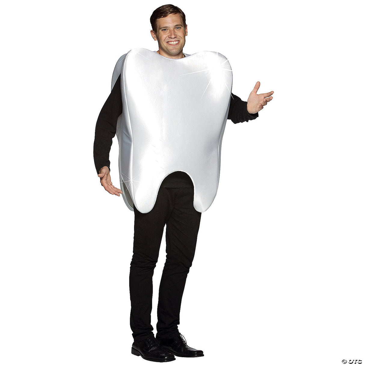 Adults Mr. Molar Costume – Funny Tooth Dentist Halloween Cosplay Party Outfit