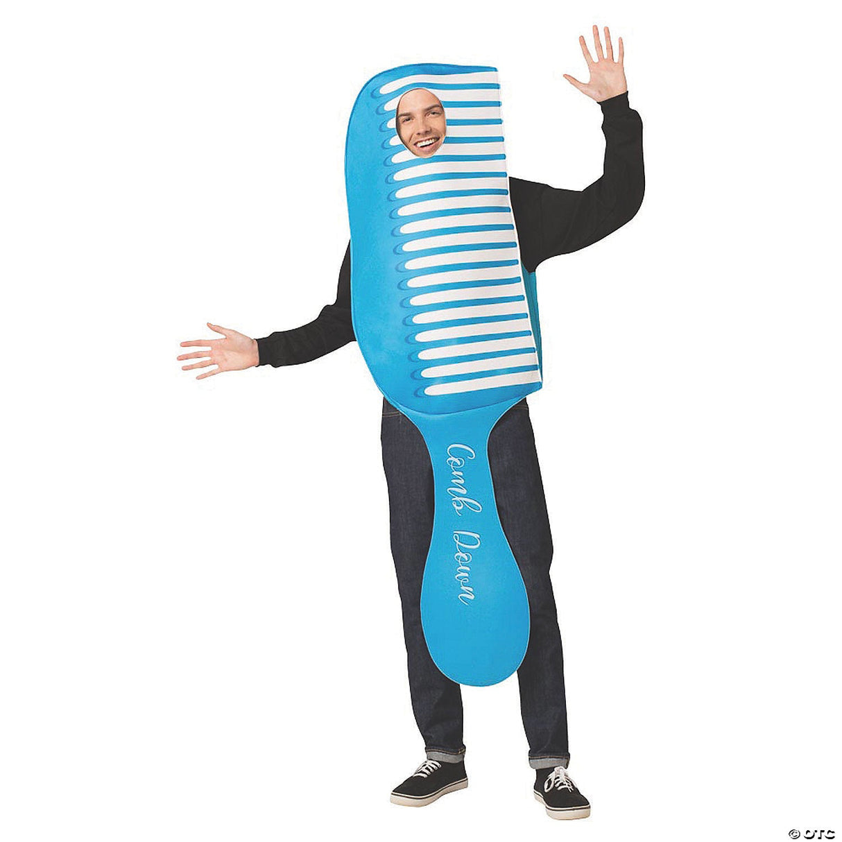 Adult Comb Costume – Funny Hair Brush Halloween Cosplay Party Outfit