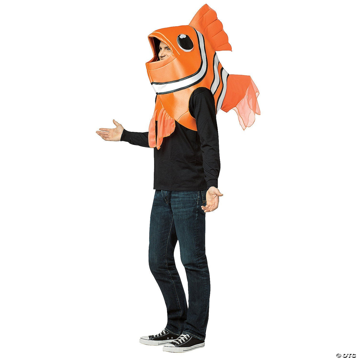 Adults Clown Fish Costume – Funny Ocean Animal Halloween Cosplay Party Outfit