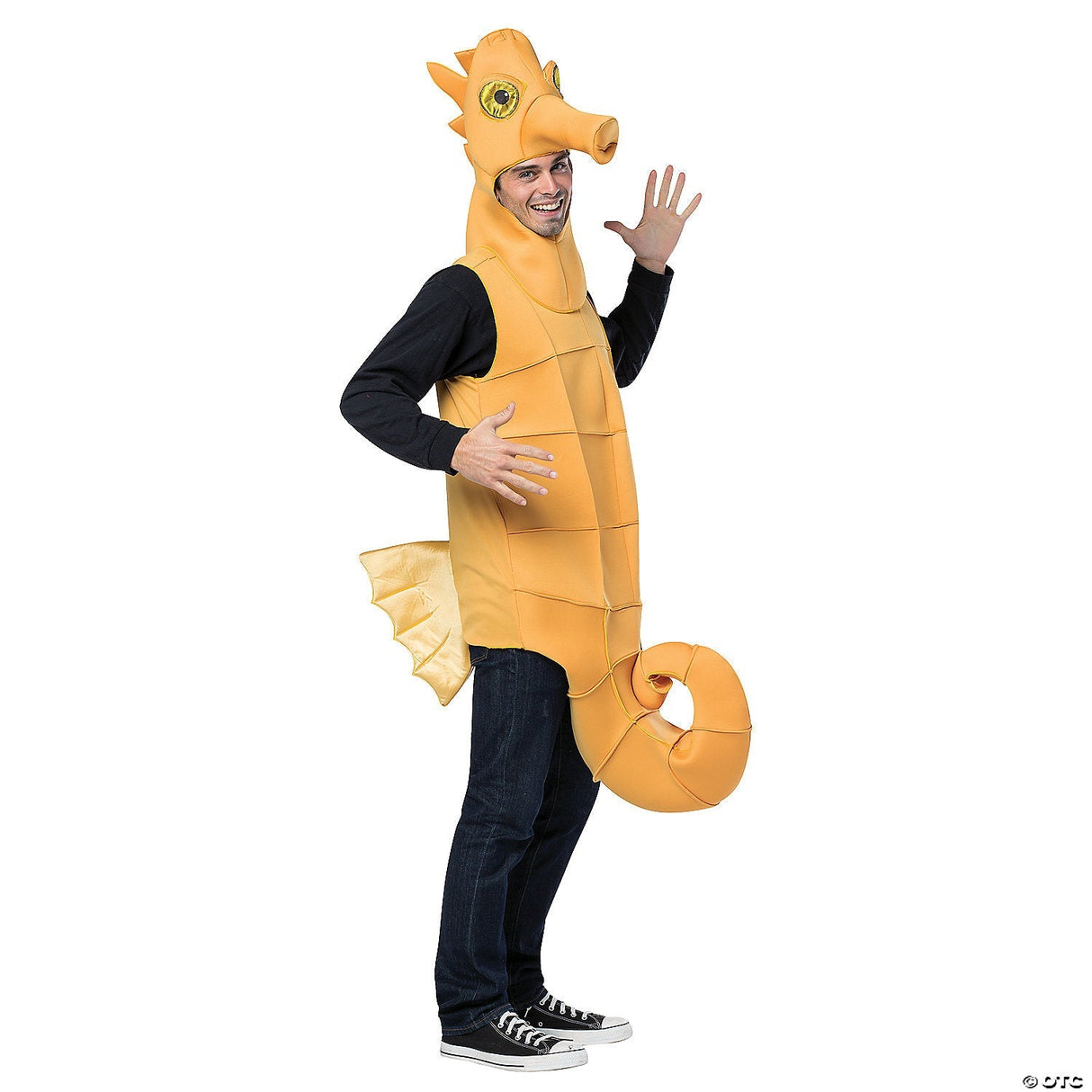 Adults Seahorse Costume – Funny Sea Creature Halloween Cosplay Party Outfit