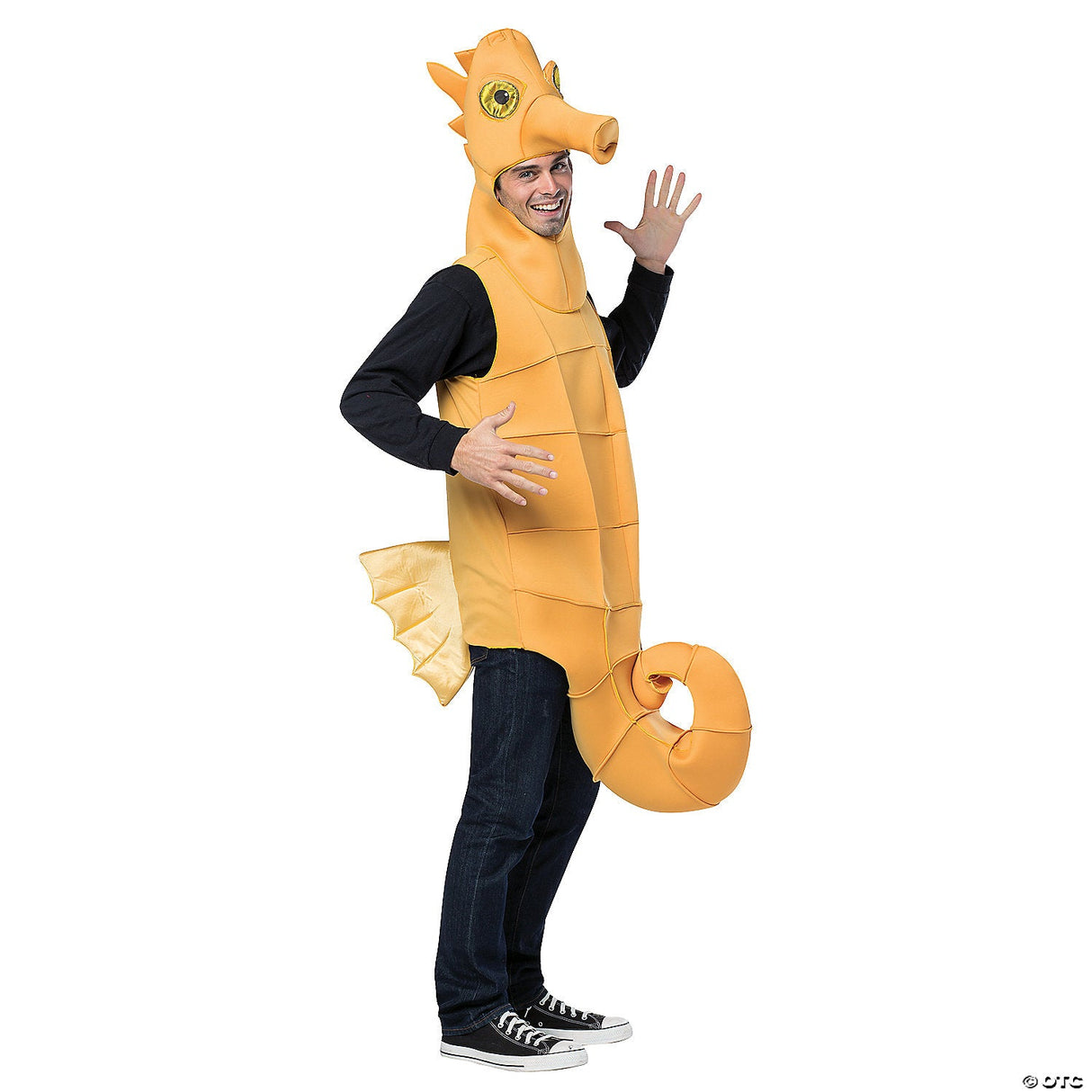 Adults Seahorse Costume – Funny Sea Creature Halloween Cosplay Party Outfit