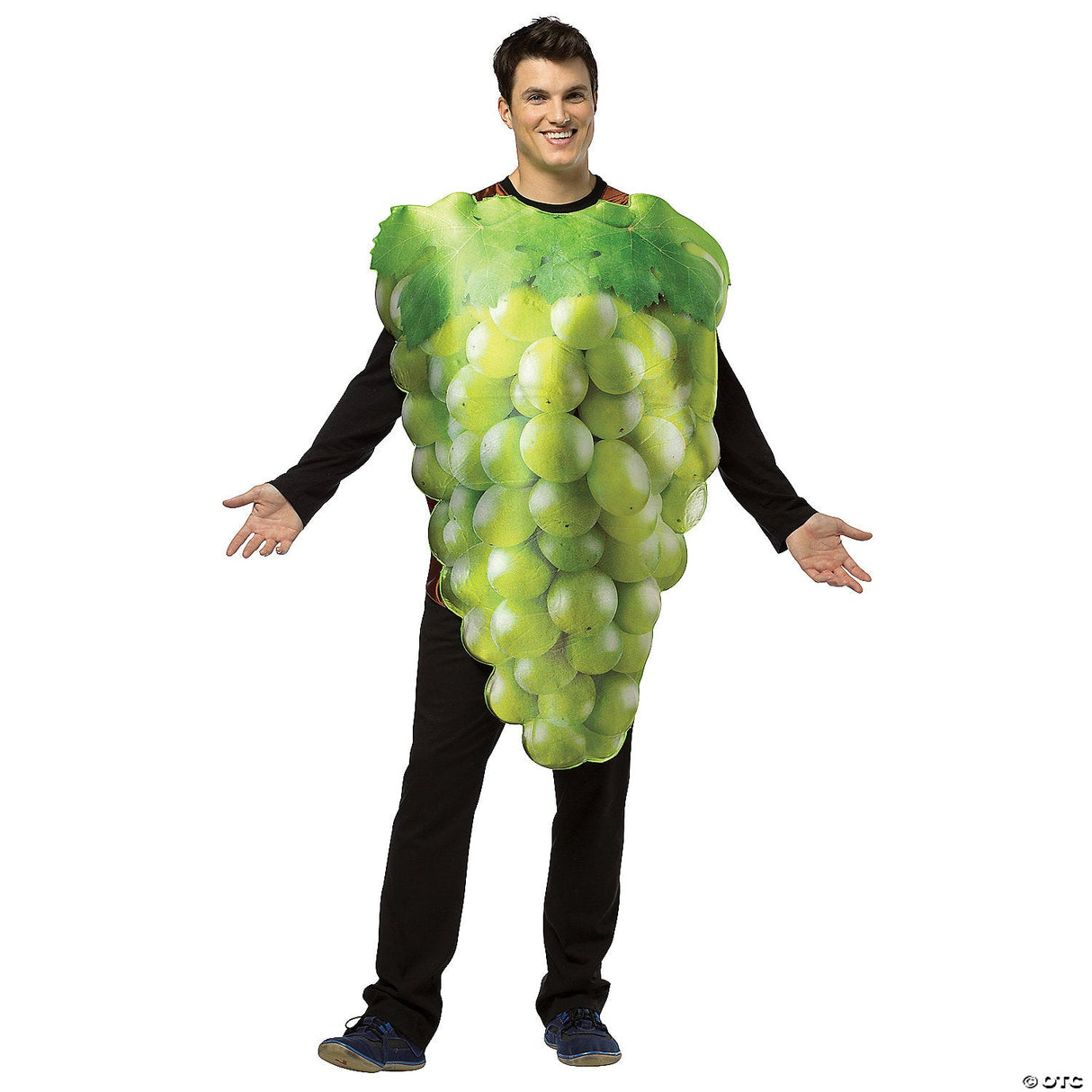 Adult Green Grapes Costume – Funny Fruit Food Halloween Party Costume for Adults