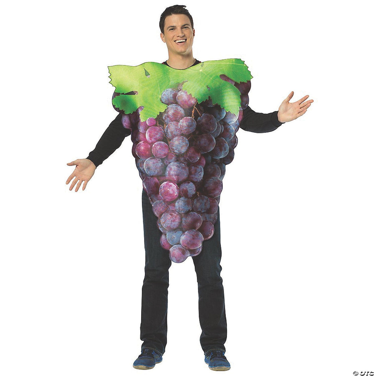 Adult Green Grapes Costume – Funny Fruit Food Halloween Party Costume for Adults