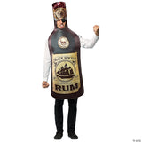 Adults Get Real Rum Bottle Costume – Funny Drink Halloween Party Cosplay Outfit