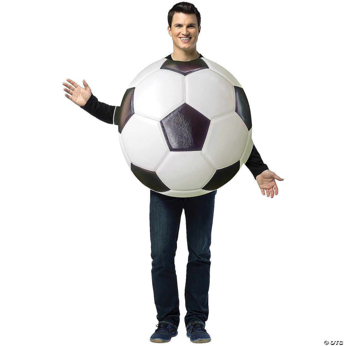Adults Soccer Ball Costume – Funny Sports Halloween Cosplay Party Outfit