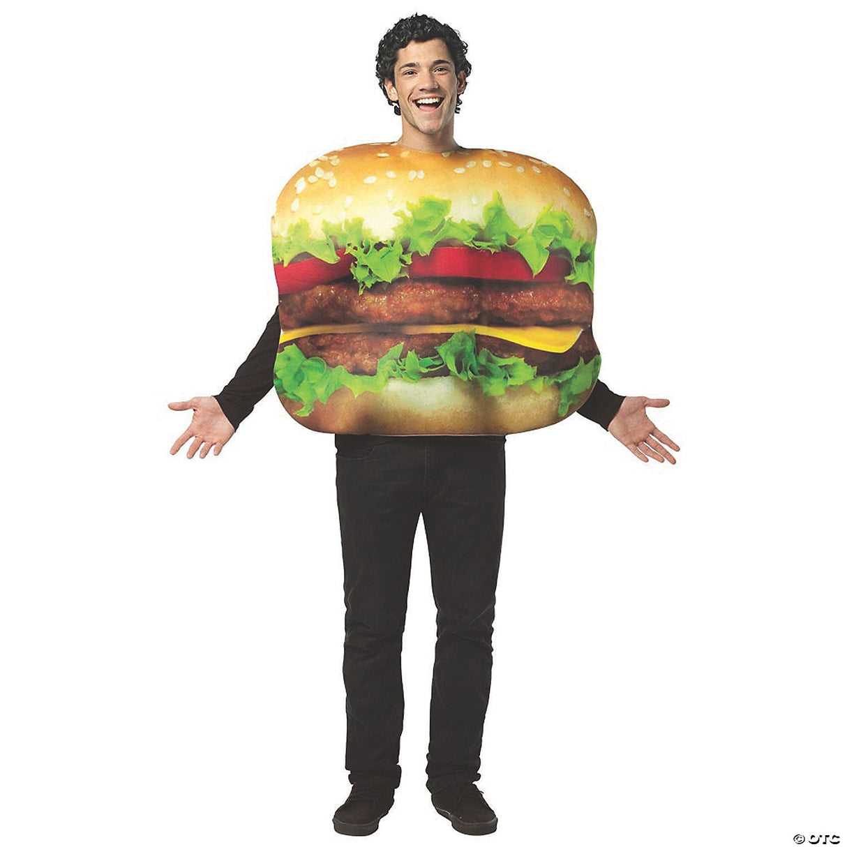 Adults Cheeseburger Costume – Funny Fast Food Halloween Party Cosplay Outfit