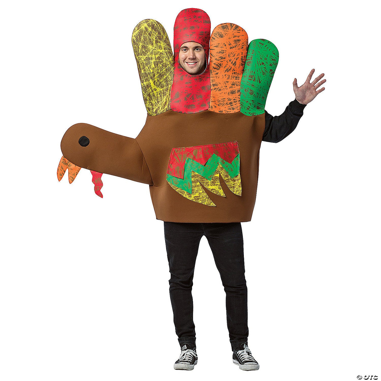 Adult Hand Turkey Costume – Funny Thanksgiving Bird Halloween Party Costume