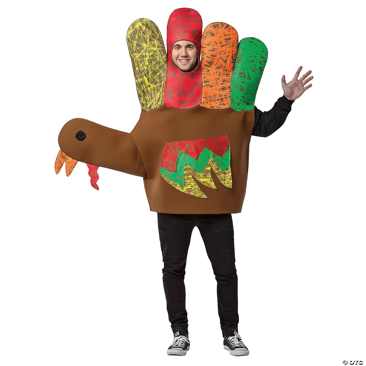 Adult Hand Turkey Costume – Funny Thanksgiving Bird Halloween Party Costume