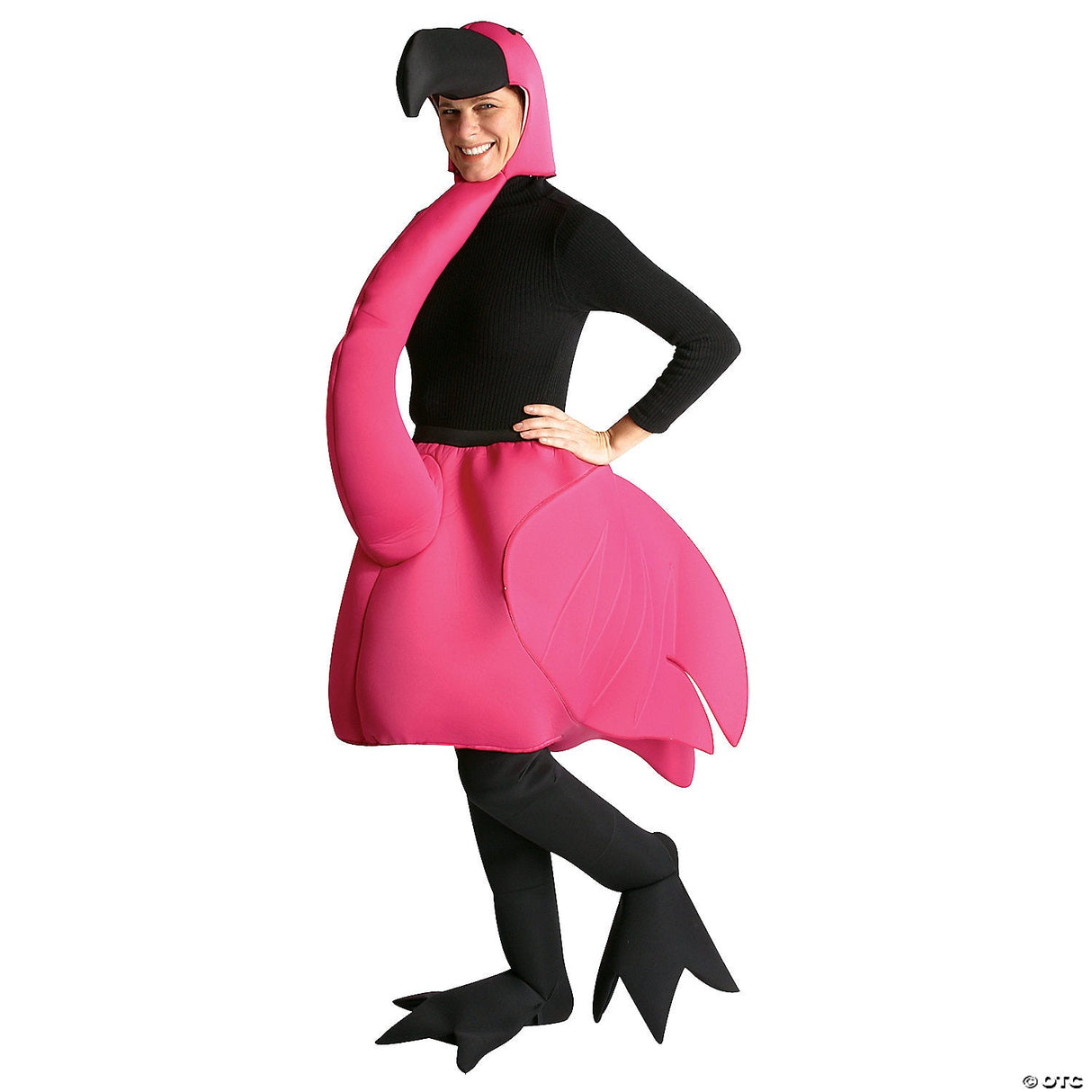 Adults Flamingo Costume – Funny Pink Bird Halloween Cosplay Party Outfit
