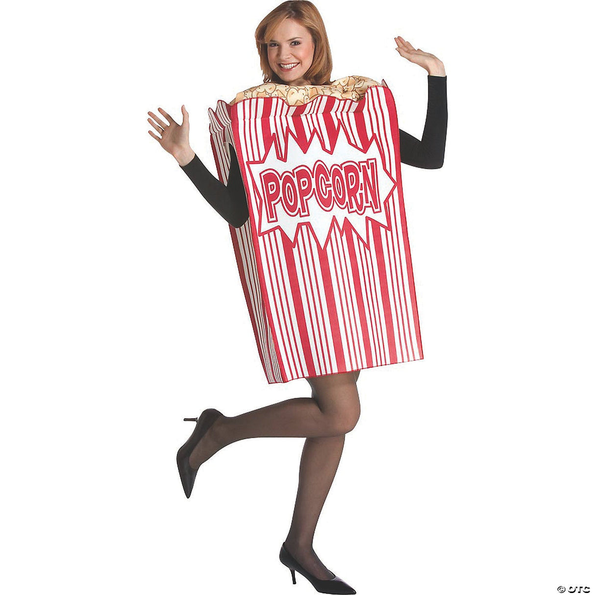 Adults Movie Night Popcorn Costume – Funny Food Halloween Cosplay Party Outfit