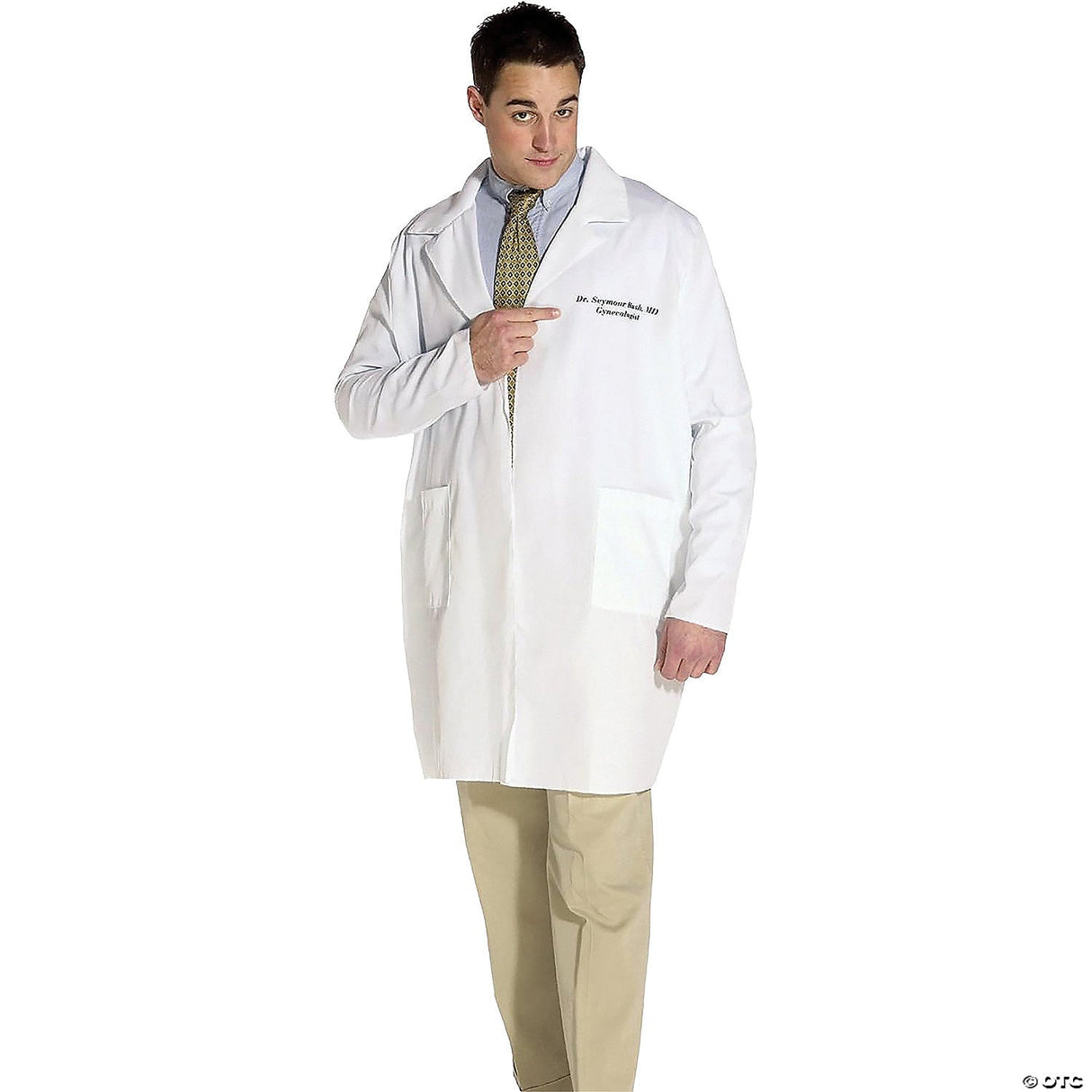 Adult Lab Coat Seymour Bush Costume Funny Doctor Scientist Gag Halloween Outfit