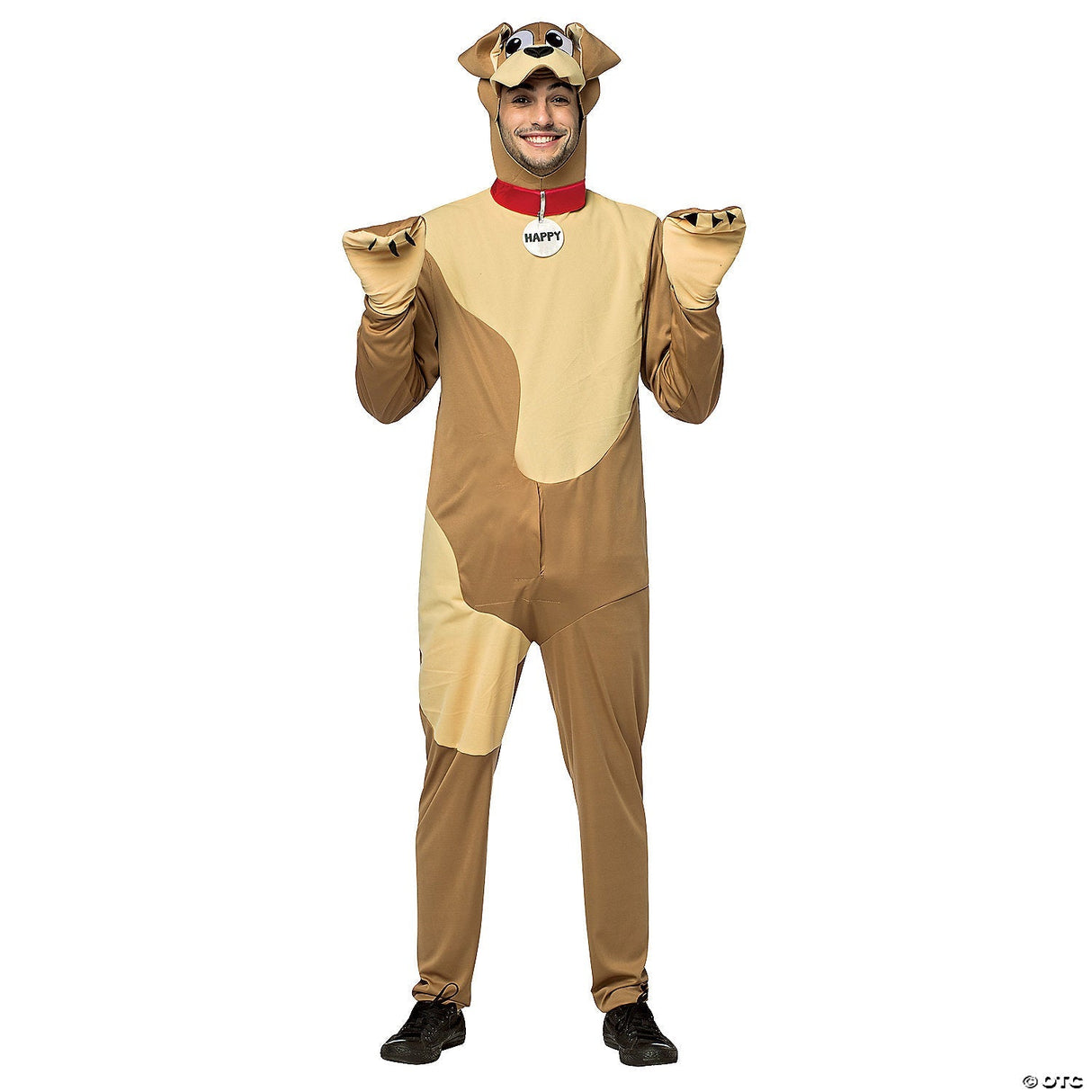 Adult Happy Dog Costume – Funny Animal Pet Halloween Party Dress Up for Adults