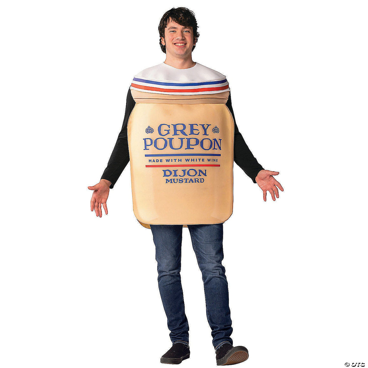 Adults McCormick Grey Poupon Mustard Costume – Funny Food Halloween Cosplay