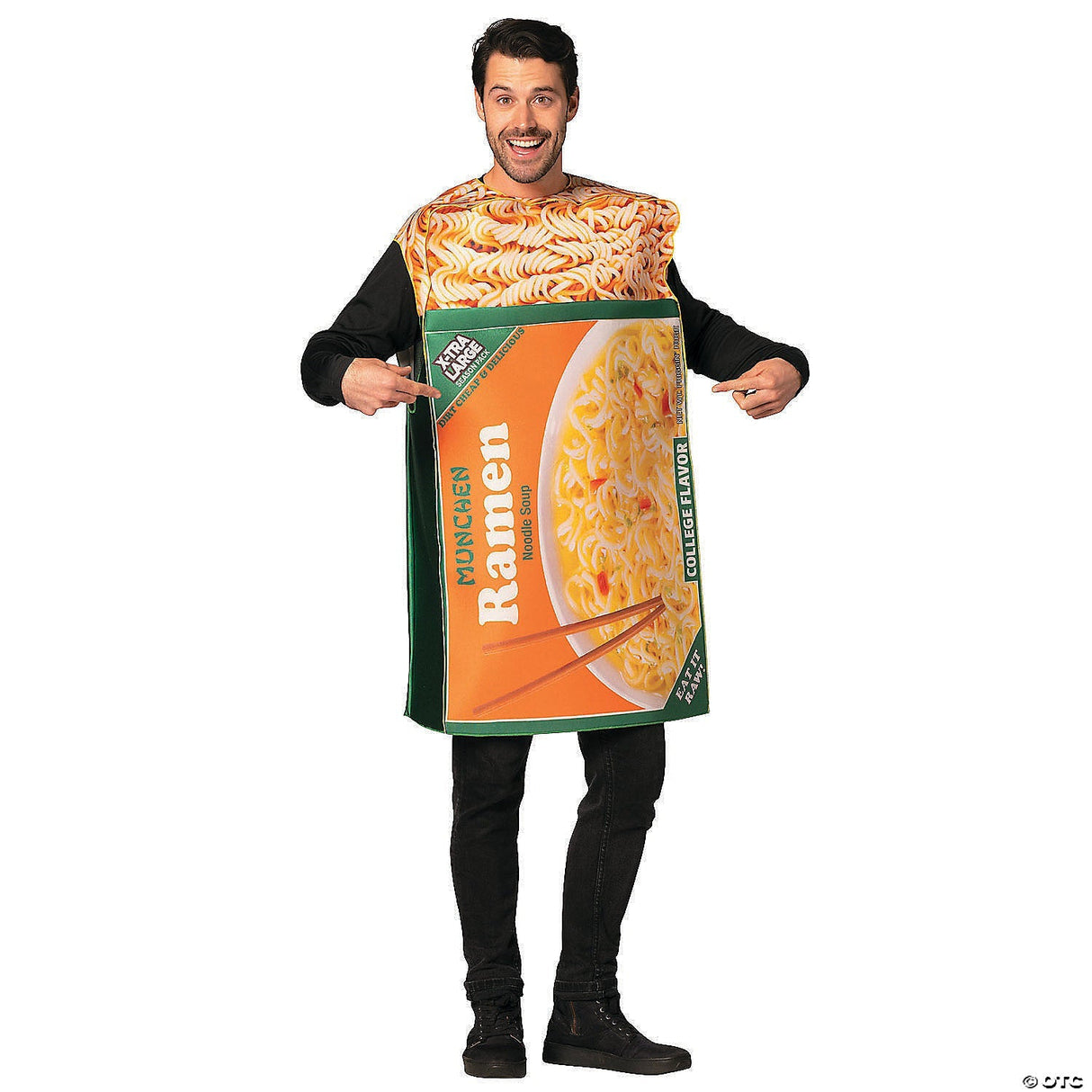 Adults Ramen Noodles Costume – Funny Asian Food Halloween Party Cosplay Outfit