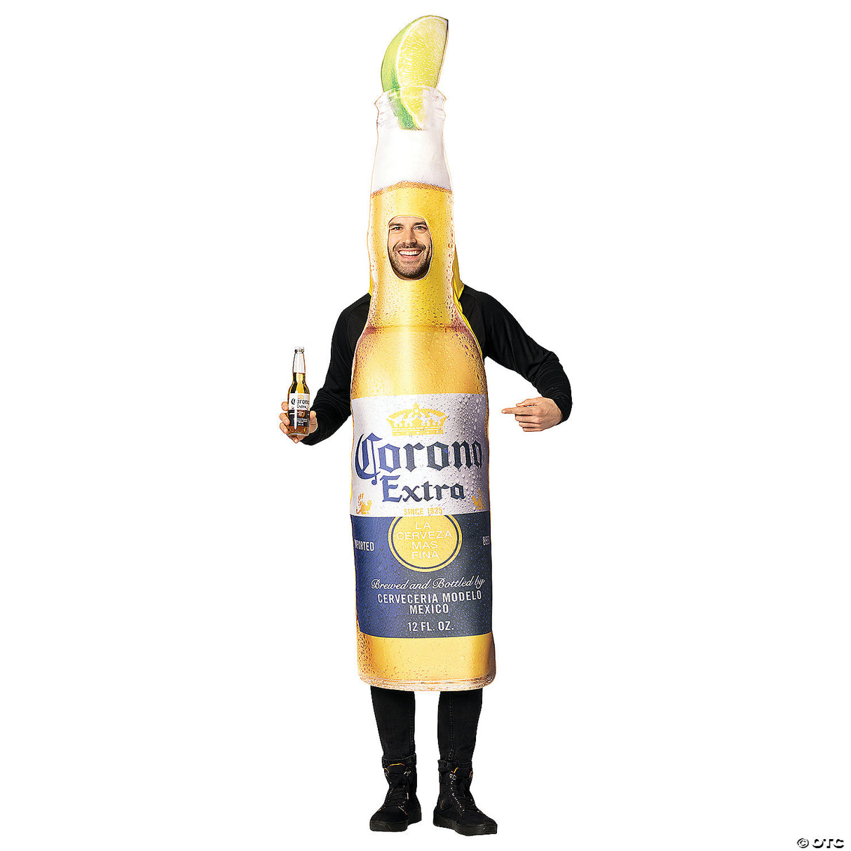 Adults Corona Extra Bottle With Lime Costume