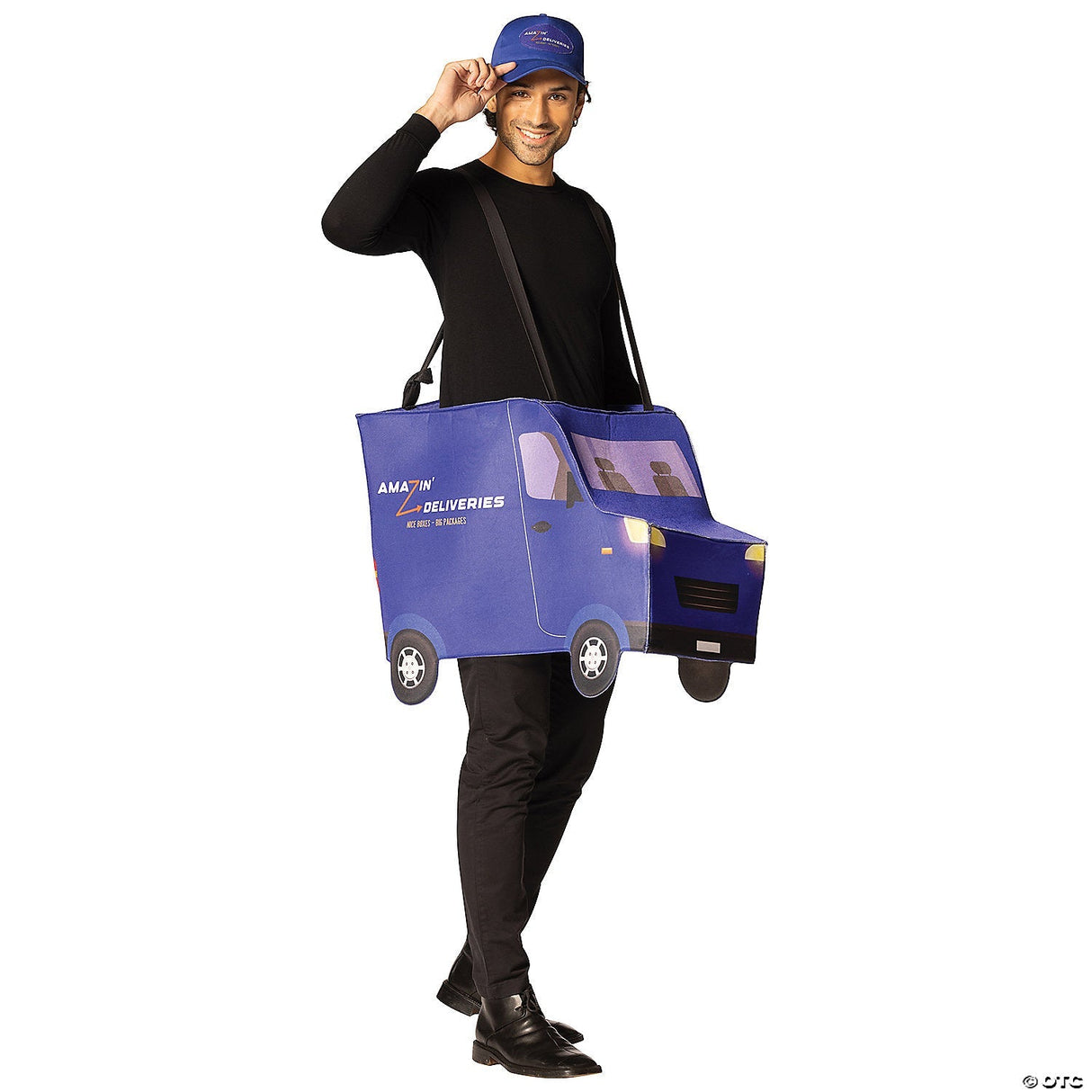 Adults Amazin’ Delivery Truck Costume – Funny Driver Halloween Cosplay Outfit