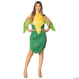 Women’s Corn On The Cob Dress Costume - Adult Halloween Costume Cosplay Party