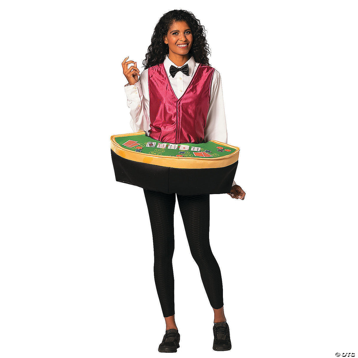 Adults Poker Dealer With Table Costume