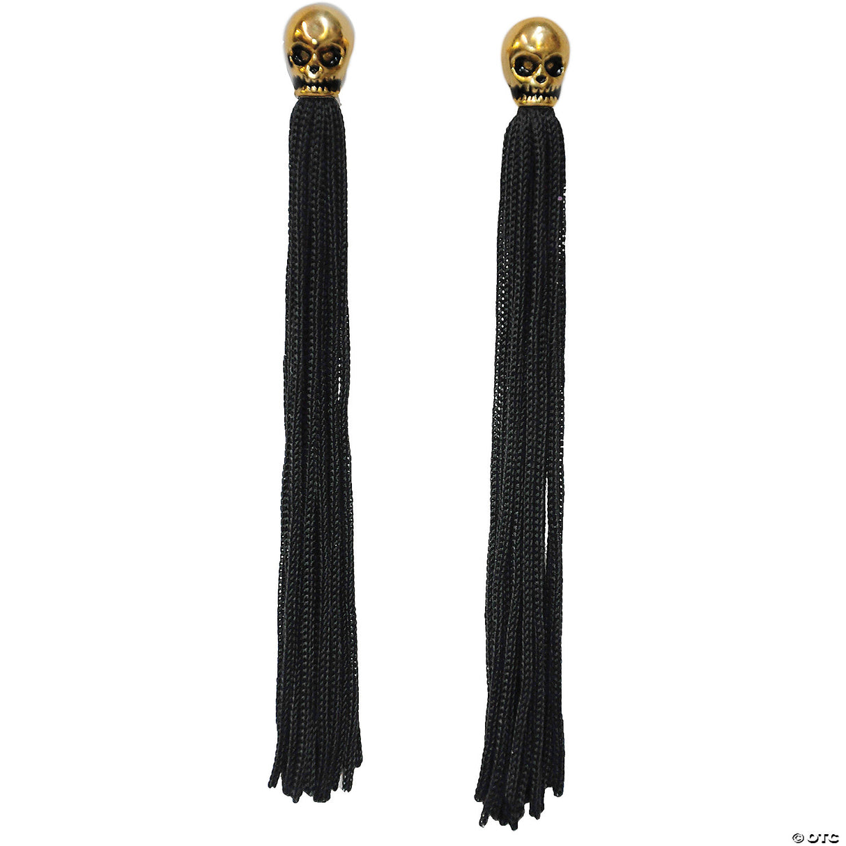 Metal Skull Tassel Earrings